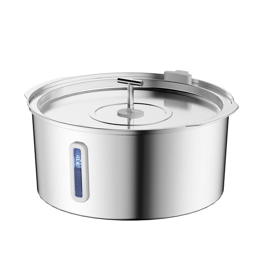 JMT-783242 Large Capacity 7L Stainless Steel Pet Bowl with Floating Design for Cats