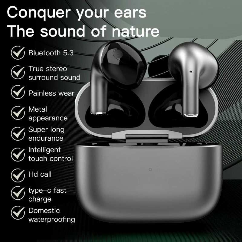 JMT-783242 Zinc Alloy Noise Cancelling TWS Earphones with LED Battery Indicator