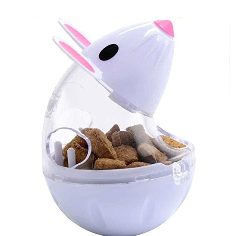 JMT-783370 Interactive Cat Slow Feed Treat Ball - Tumbler Shaped Pet Food Feeder Toy for Cats