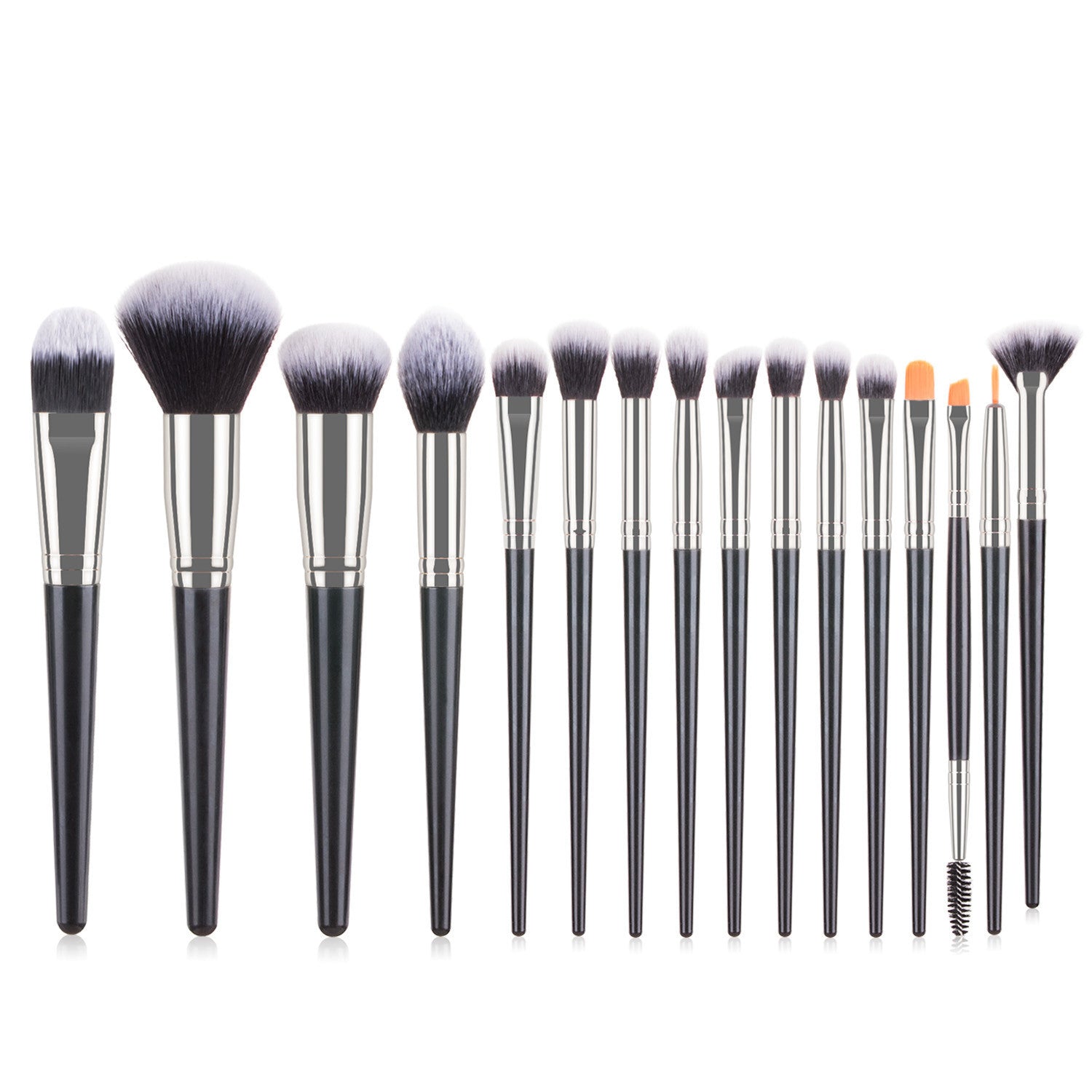 JMT-783498 16-Piece Professional Makeup Brush Set with Plastic Handles for Flawless Application