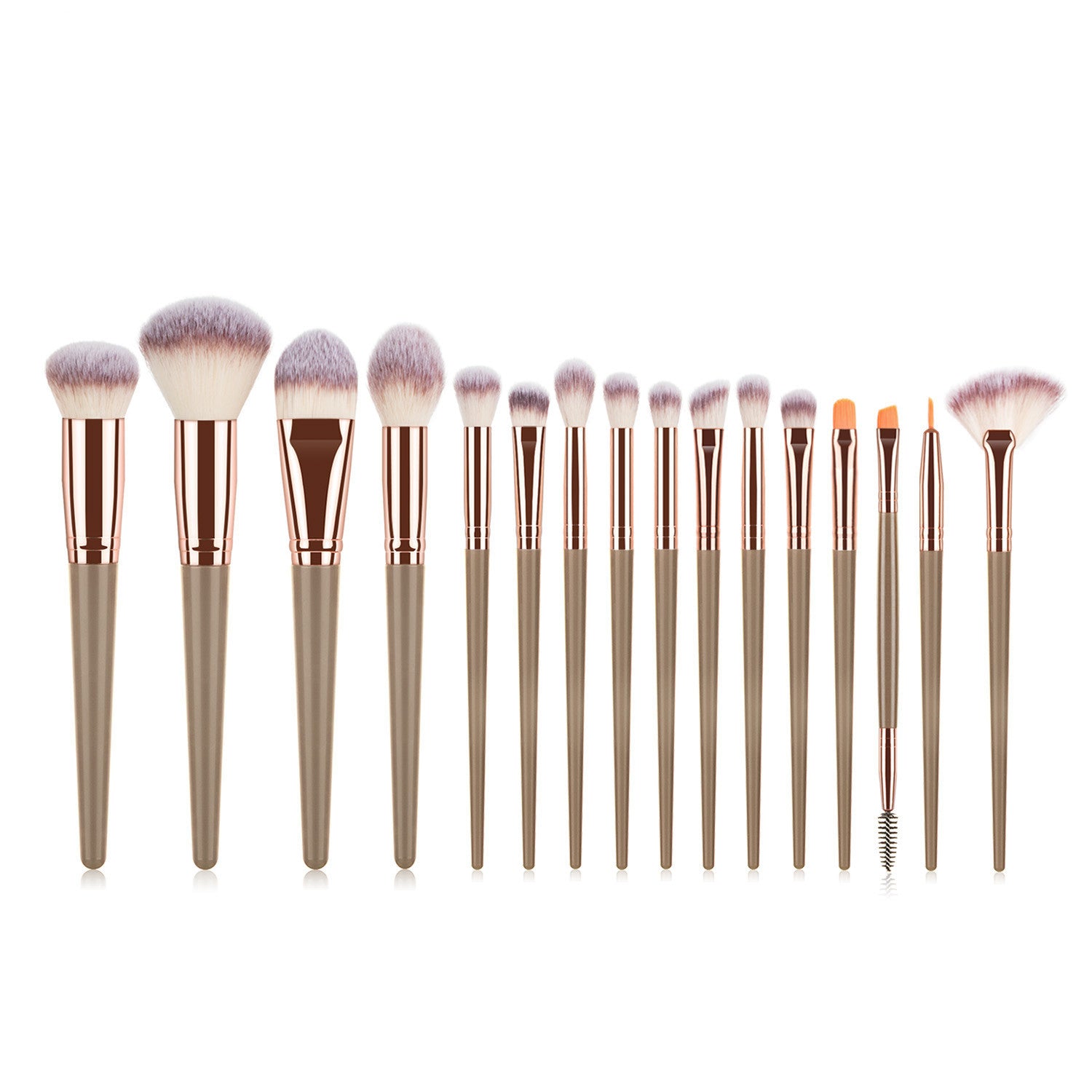 JMT-783498 16-Piece Professional Makeup Brush Set with Plastic Handles for Flawless Application
