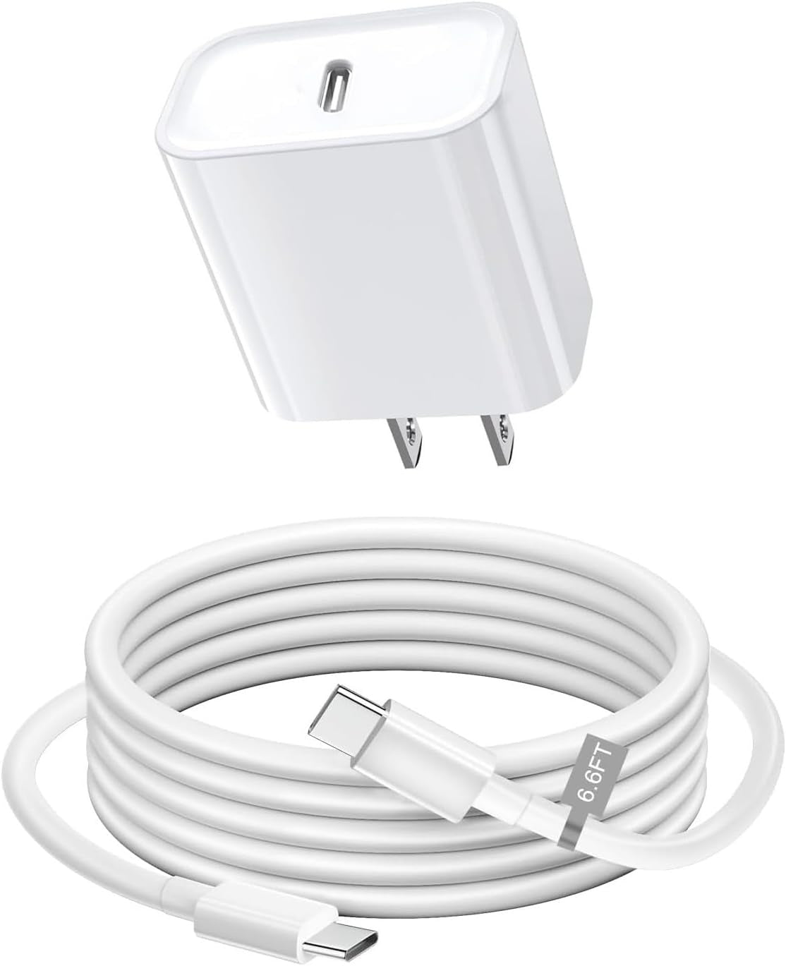 JMT-783562 6FT Lightning Cable & USB Wall Charger Travel Adapter - Dual Pack for iPhone, iPad, AirPods