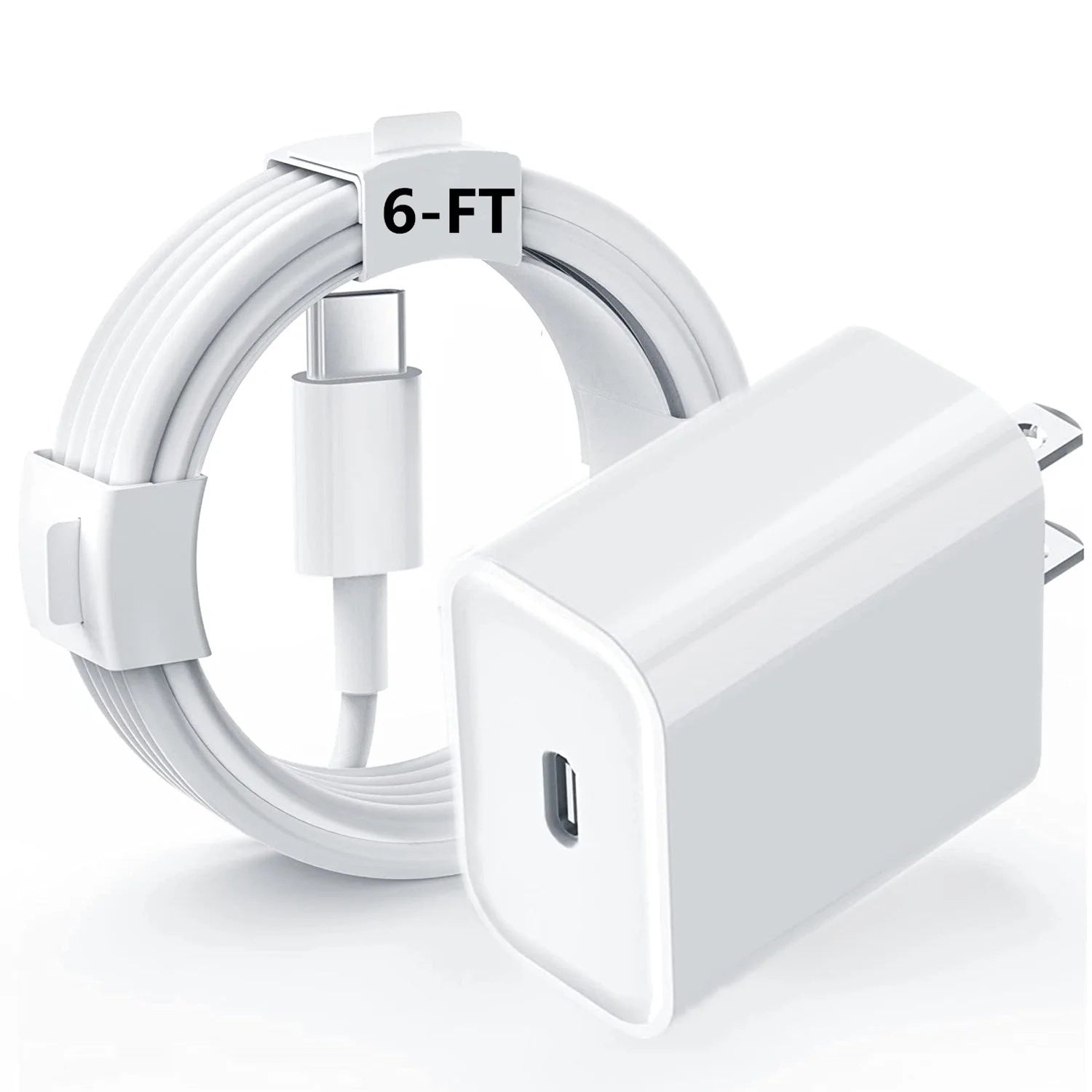 JMT-783562 6FT Lightning Cable & USB Wall Charger Travel Adapter - Dual Pack for iPhone, iPad, AirPods