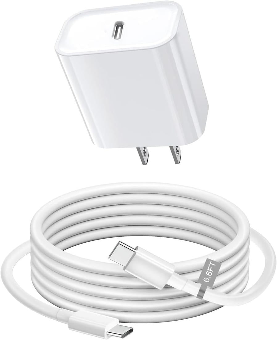 JMT-783562 6FT Lightning Cable & USB Wall Charger Travel Adapter - Dual Pack for iPhone, iPad, AirPods
