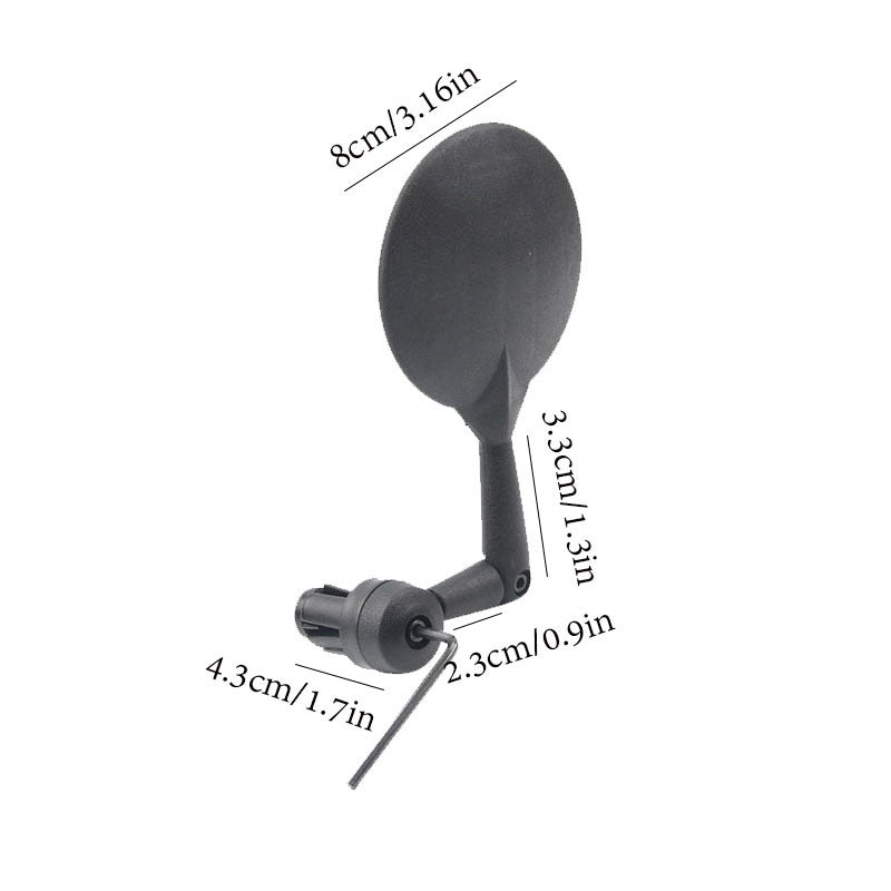 JMT-783754 Bicycle Rearview Mirror with Reflector Attachment for Enhanced Safety
