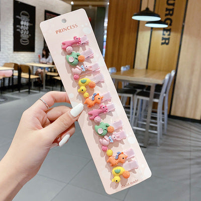 JMT-783754 Cartoon Animal Duckbill Clip Bangs Hairpin Set for Kids - 15 Cute Styles