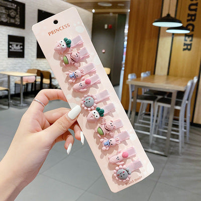 JMT-783754 Cartoon Animal Duckbill Clip Bangs Hairpin Set for Kids - 15 Cute Styles