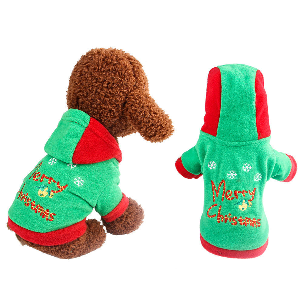 JMT-784138 Cozy Christmas & New Year Sweater for Pets in Red and Green, Available in Multiple Sizes