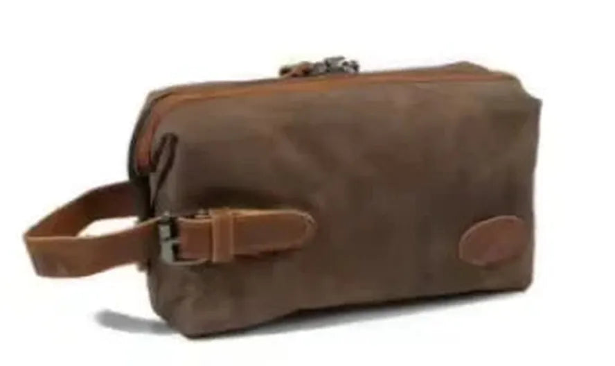 JMT-784266 Waterproof Canvas Travel Toiletry Bag for Men - Retro Style with Zipper Closure