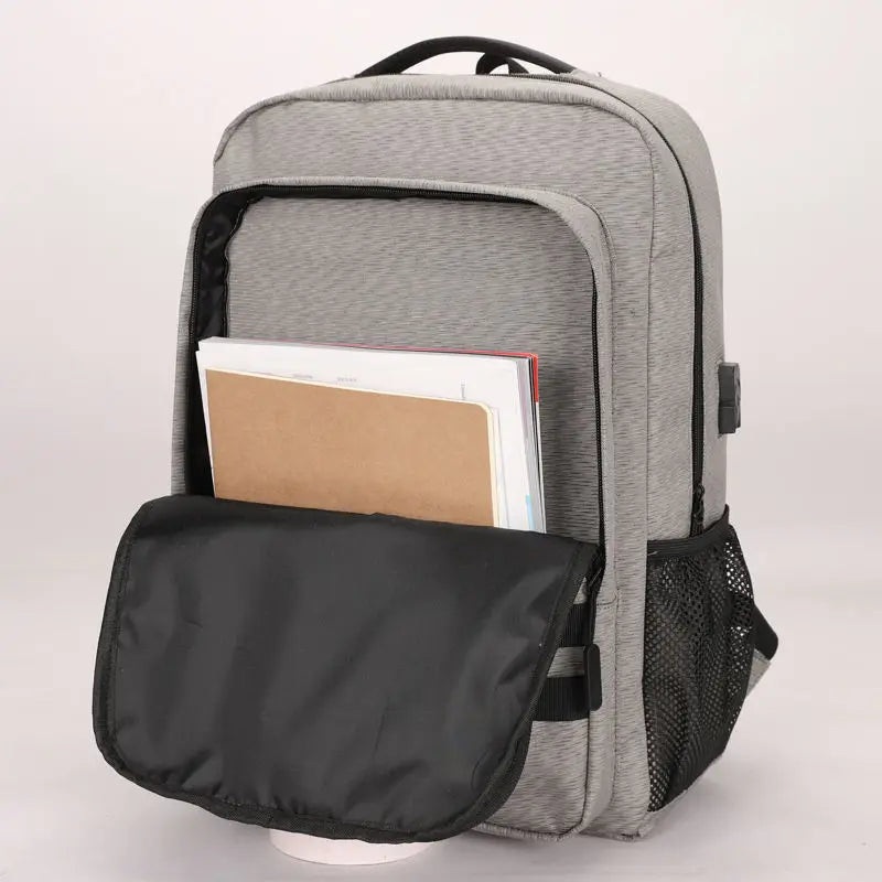JMT-784394 Large Capacity Waterproof Laptop Backpack for Men with USB Charging Port