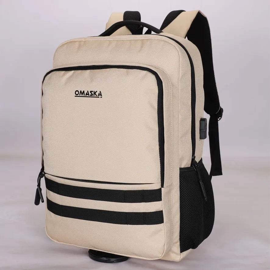 JMT-784394 Large Capacity Waterproof Laptop Backpack for Men with USB Charging Port