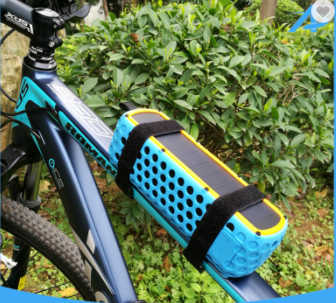JMT-784458 Portable Solar Charging Bluetooth Speaker with Subwoofer for Outdoor Use and Desktop Compatibility