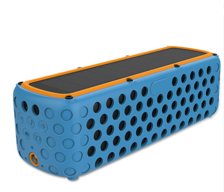 JMT-784458 Portable Solar Charging Bluetooth Speaker with Subwoofer for Outdoor Use and Desktop Compatibility