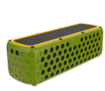 JMT-784458 Portable Solar Charging Bluetooth Speaker with Subwoofer for Outdoor Use and Desktop Compatibility