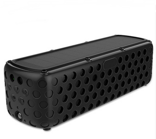 JMT-784458 Portable Solar Charging Bluetooth Speaker with Subwoofer for Outdoor Use and Desktop Compatibility