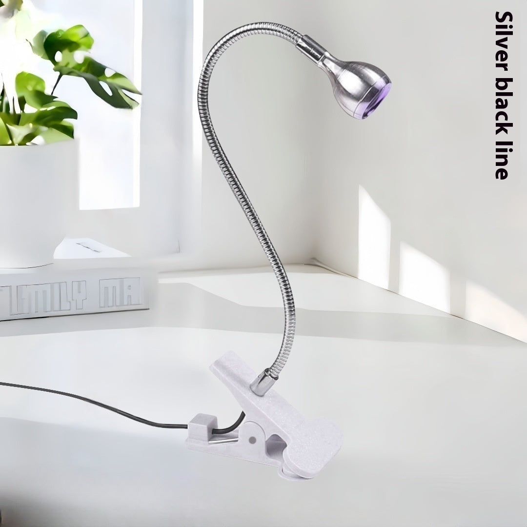 JMT-784522 Adjustable Gooseneck UV Nail Lamp with USB Clip for Efficient Nail Polish Curing