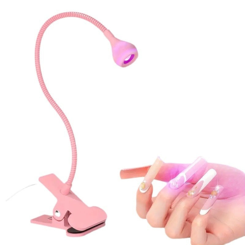JMT-784522 Adjustable Gooseneck UV Nail Lamp with USB Clip for Efficient Nail Polish Curing