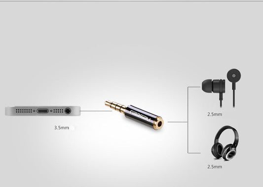 JMT-784714 2.5mm to 3.5mm Audio Adapter Cable - Pure Copper Connection for Headphone Conversion