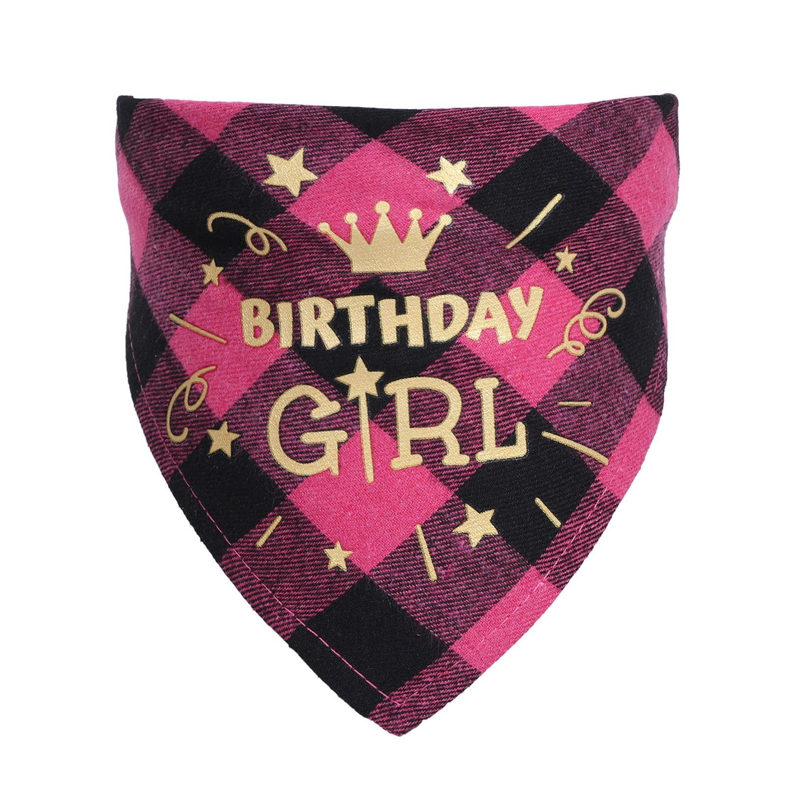 JMT-784842 Cotton Check Scarf for Pets - Comfortable Accessory for Dogs and Cats Year-Round