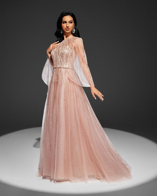 JMT-785610 Elegant Golden Dress for Women - Model SH0117