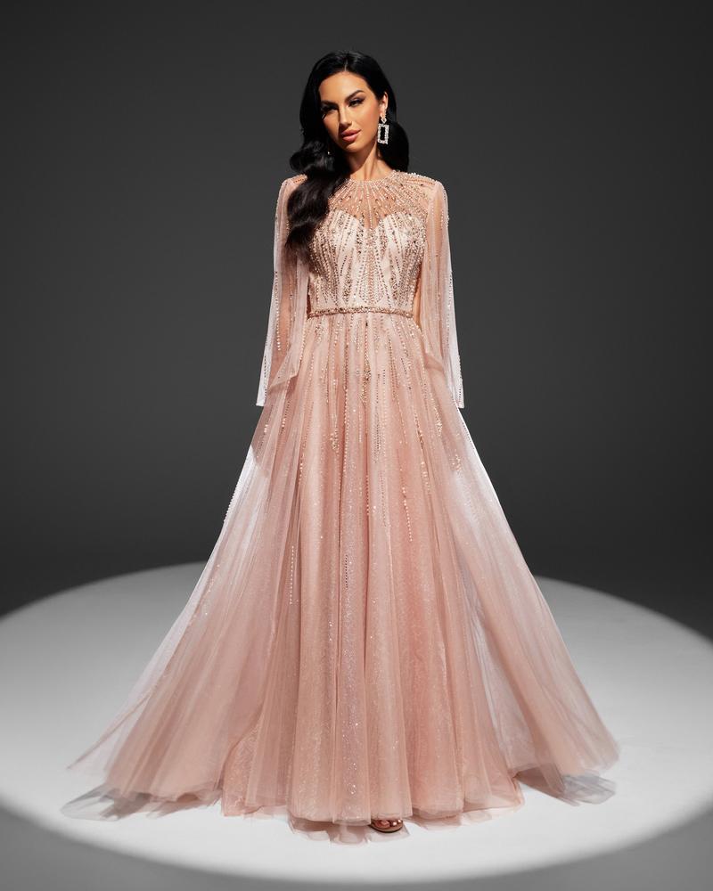 JMT-785610 Elegant Golden Dress for Women - Model SH0117