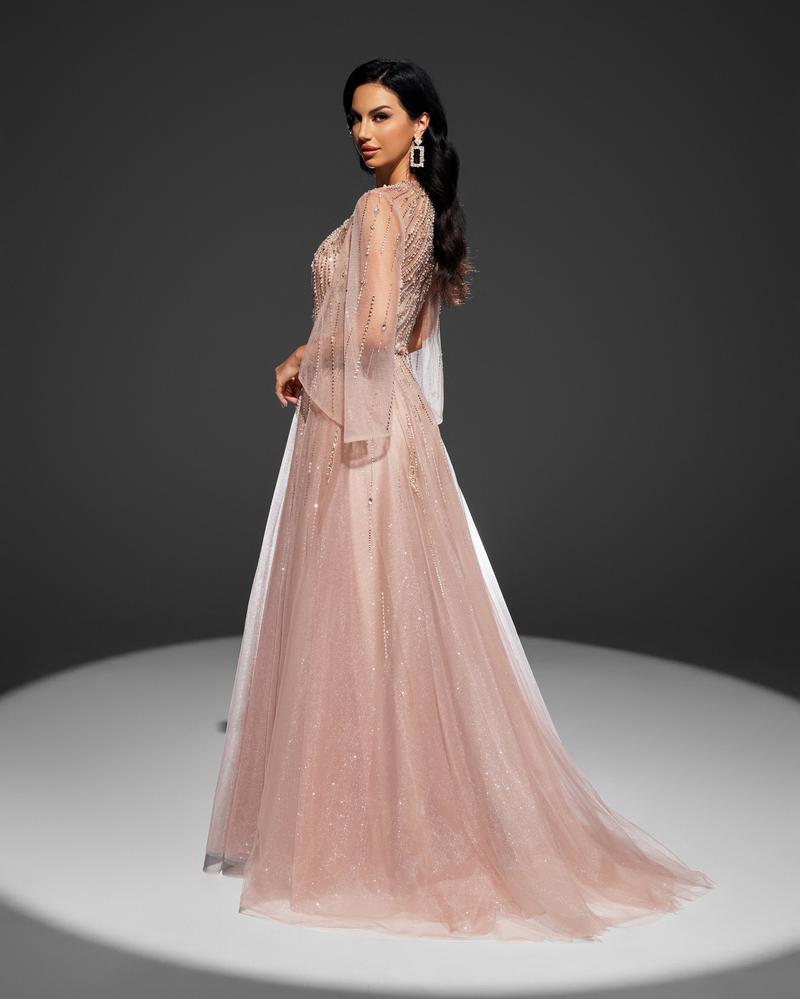 JMT-785610 Elegant Golden Dress for Women - Model SH0117