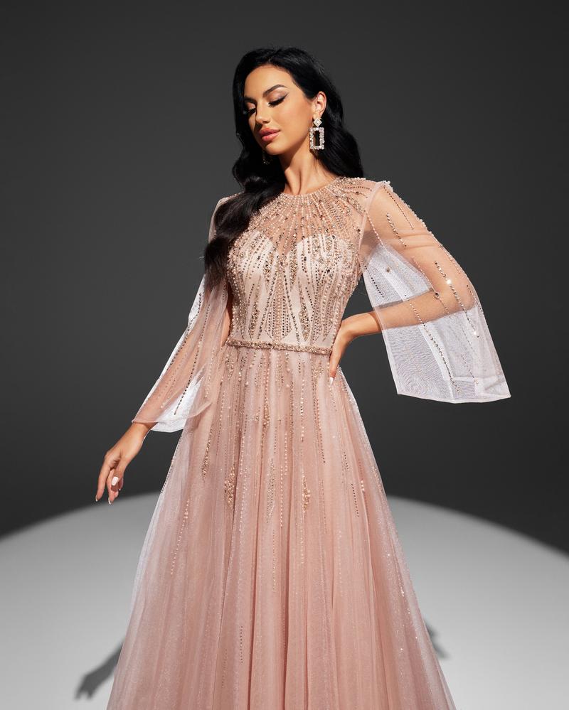 JMT-785610 Elegant Golden Dress for Women - Model SH0117