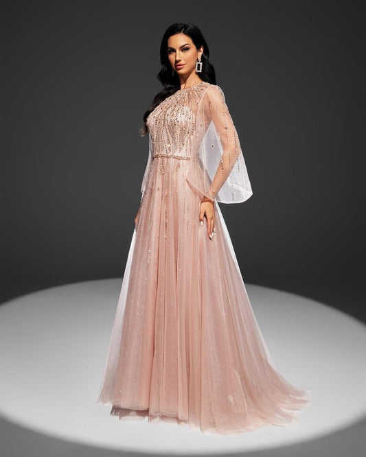 JMT-785610 Elegant Golden Dress for Women - Model SH0117