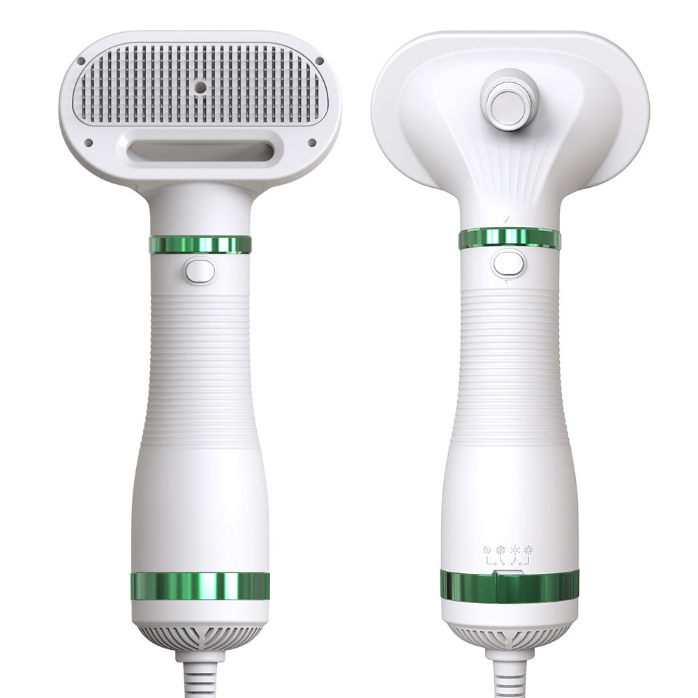 JMT-785610 Ergonomic Pet Hair Dryer Comb with Retractable Design and Adjustable Heat Settings