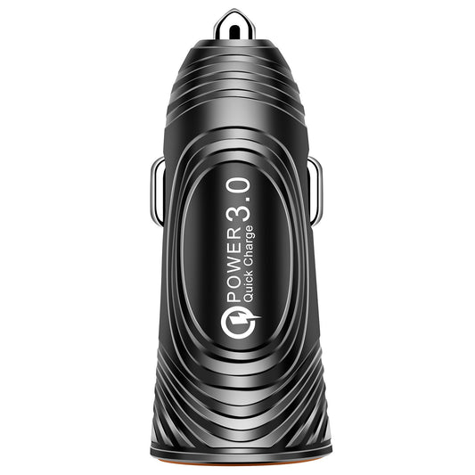 JMT-786058 USB Car Charger with QC3.0 and 3.1A Dual Ports in White and Black
