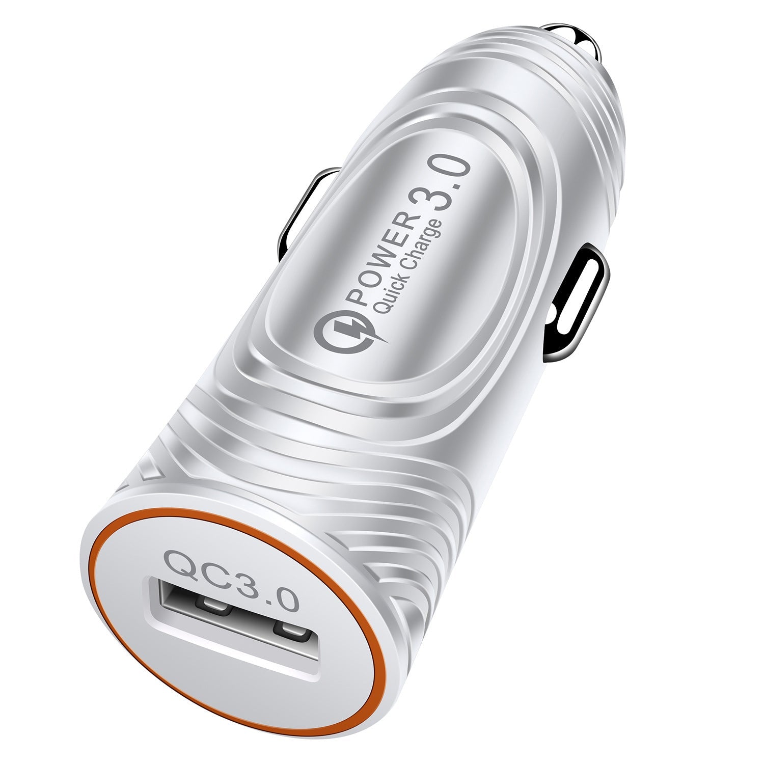 JMT-786058 USB Car Charger with QC3.0 and 3.1A Dual Ports in White and Black