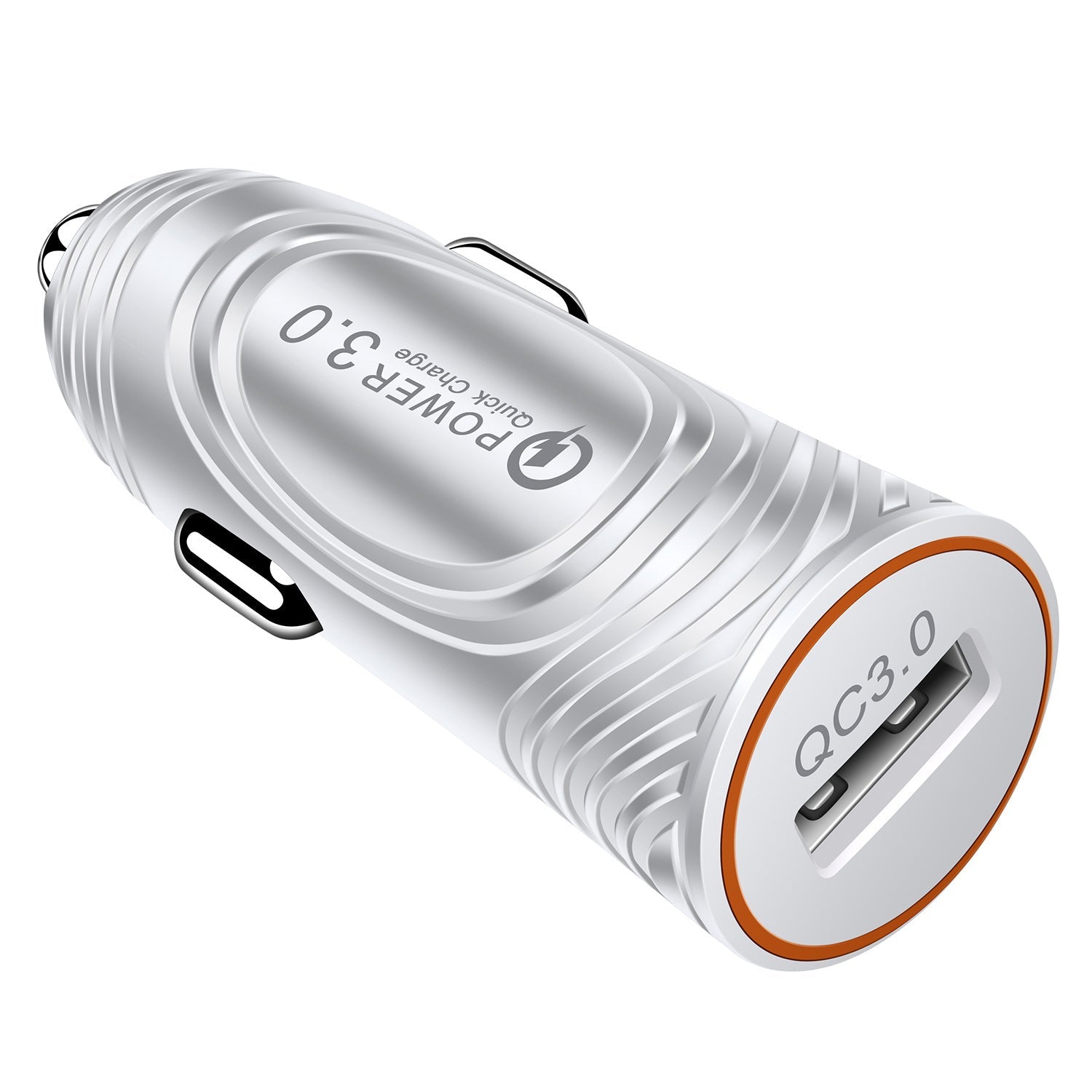 JMT-786058 USB Car Charger with QC3.0 and 3.1A Dual Ports in White and Black