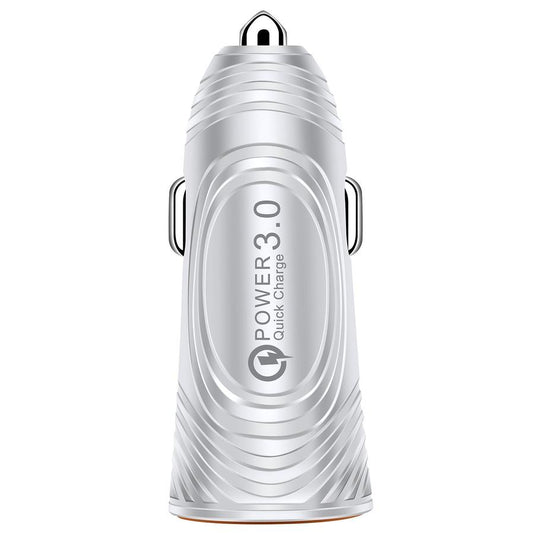 JMT-786058 USB Car Charger with QC3.0 and 3.1A Dual Ports in White and Black