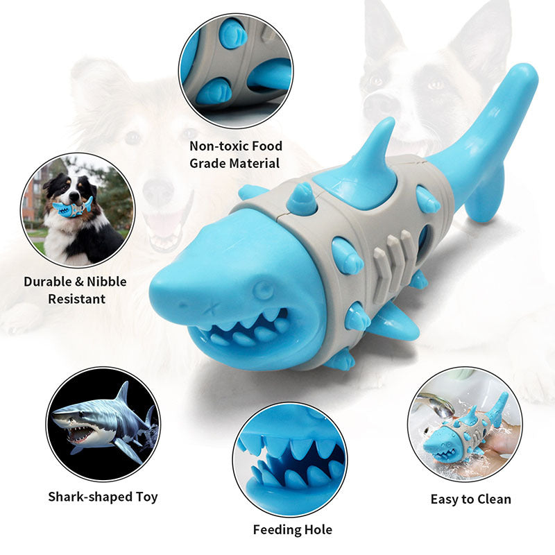 JMT-786506 Durable Dog Teething Toy with Shark-Tooth Design for Effective Cleaning and Bite Resistance