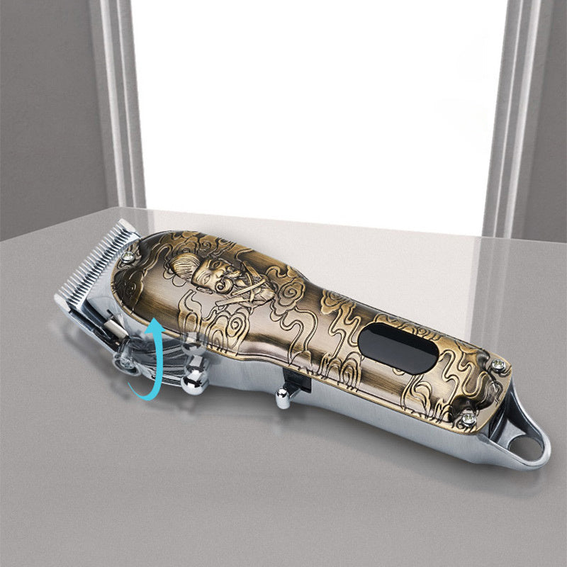 JMT-786506 LCD Digital Hair Clipper with Stainless Steel Blades and All-Metal Body, 4-Hour Runtime, Model JM-106