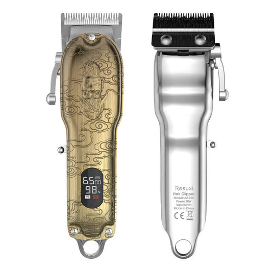 JMT-786506 LCD Digital Hair Clipper with Stainless Steel Blades and All-Metal Body, 4-Hour Runtime, Model JM-106