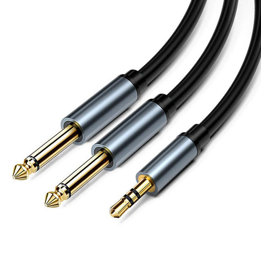 JMT-786698 3.5mm to 6.5mm Audio Cable, Male-to-Male Dual Core for Audio Devices