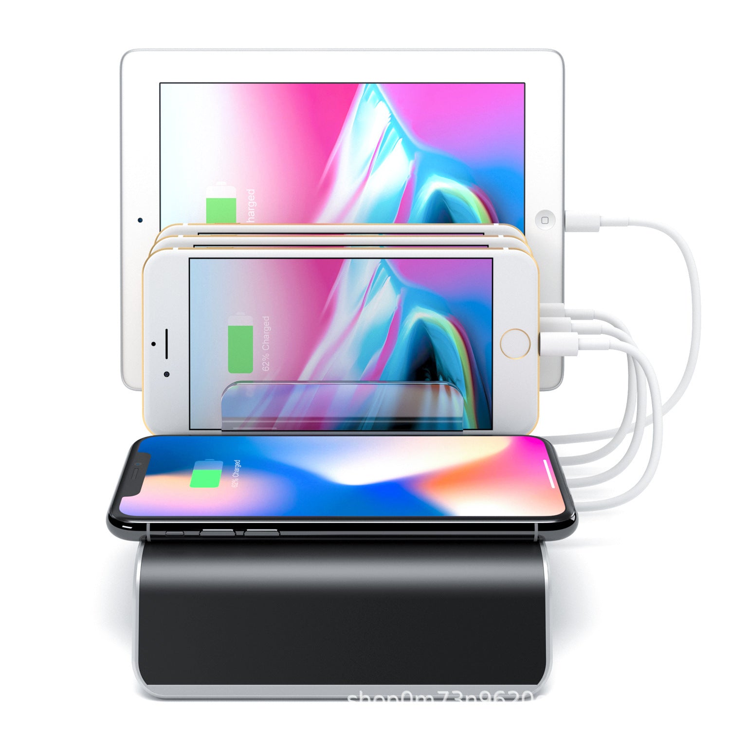 JMT-786698 Universal Tablet and Mobile Phone Charging Stand Base - Durable ABS Material, Compact Design
