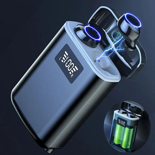 JMT-786698 Wireless Earbuds with Power Bank Function - IPX7 Waterproof Mini Stereo In-Ear Headphones with 4000mAh Battery