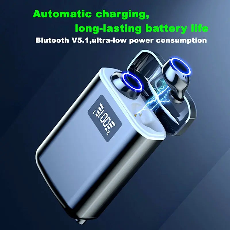 JMT-786698 Wireless Earbuds with Power Bank Function - IPX7 Waterproof Mini Stereo In-Ear Headphones with 4000mAh Battery