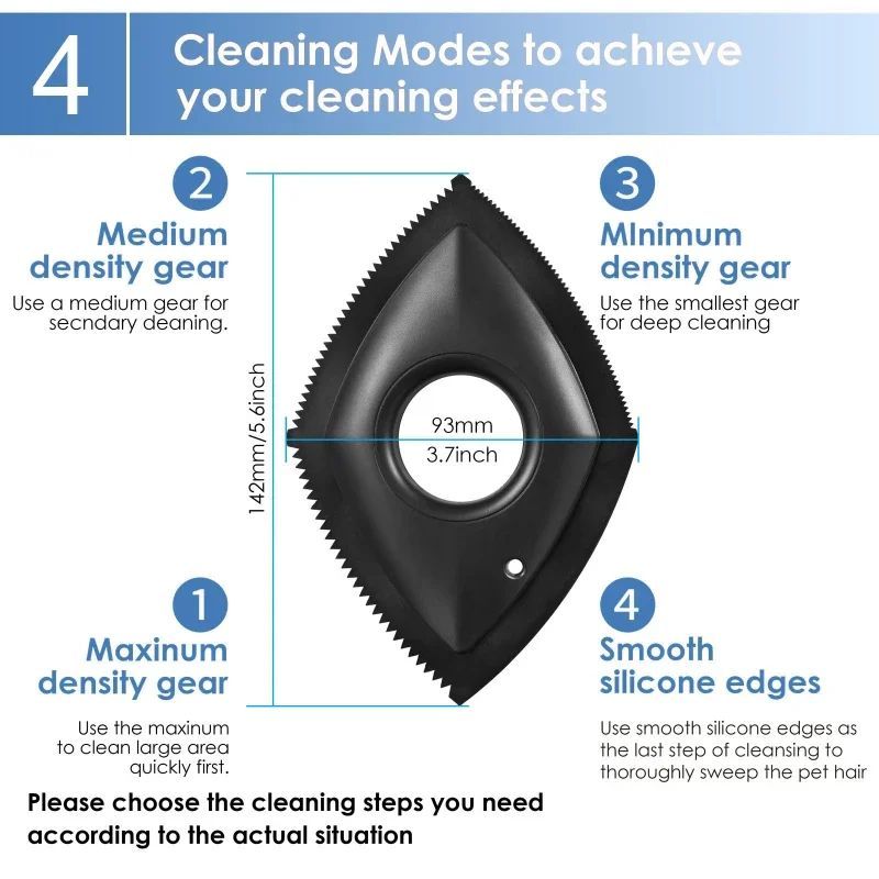 JMT-786762 Pet Fur Removal Tool for Carpets, Sofas, and Cars - Silicone Lint Brush for Dogs and Cats