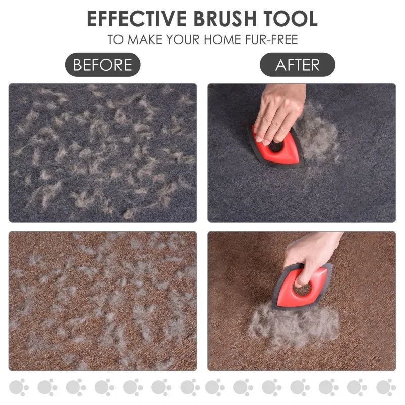 JMT-786762 Pet Fur Removal Tool for Carpets, Sofas, and Cars - Silicone Lint Brush for Dogs and Cats