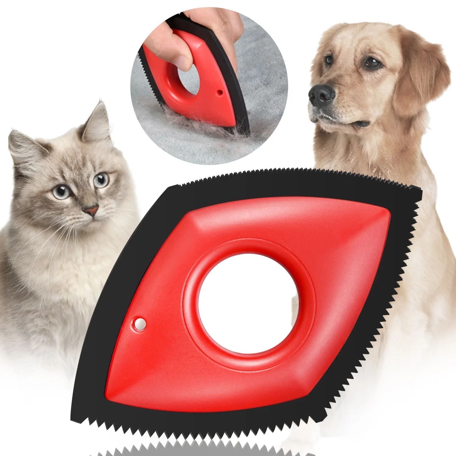 JMT-786762 Pet Fur Removal Tool for Carpets, Sofas, and Cars - Silicone Lint Brush for Dogs and Cats