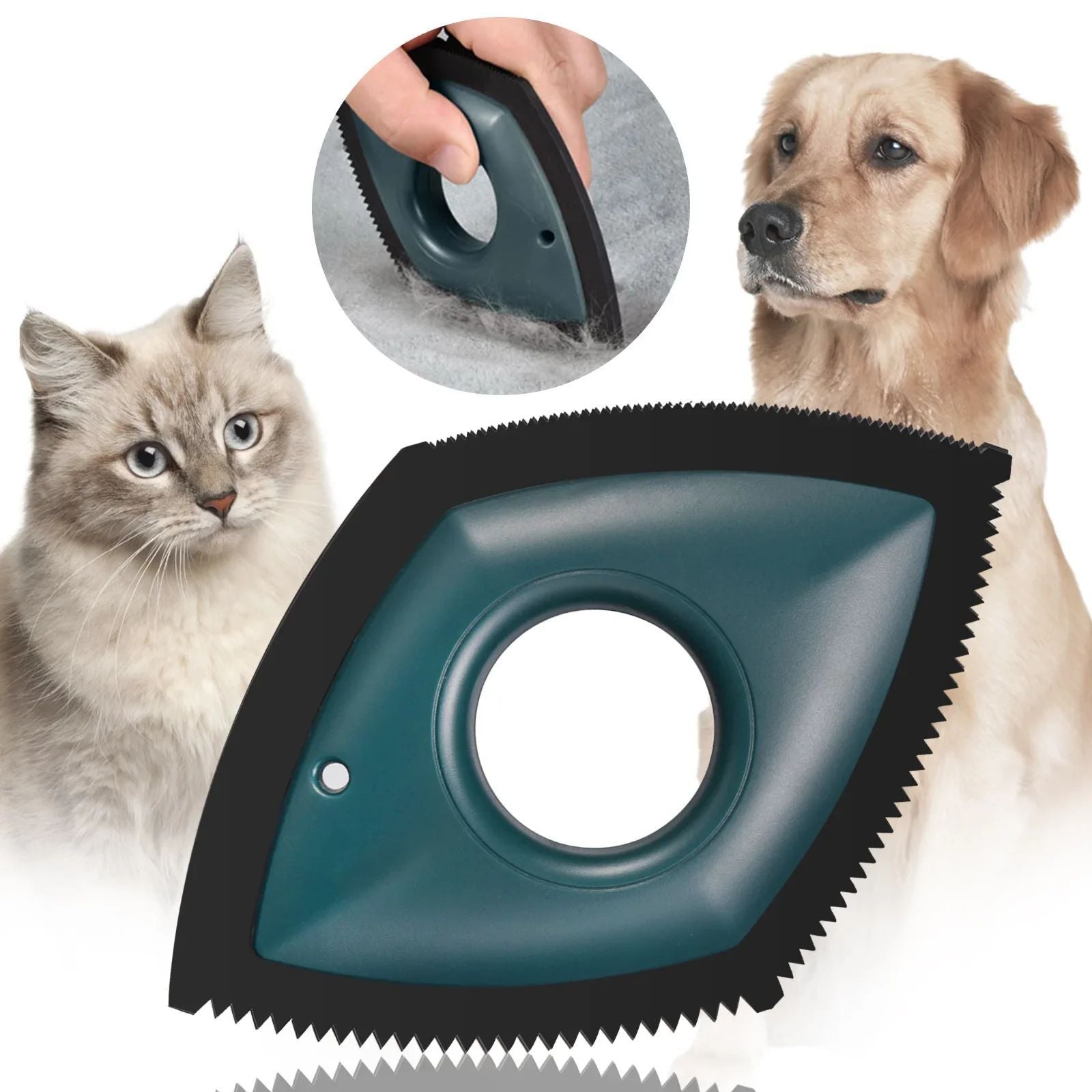 JMT-786762 Pet Fur Removal Tool for Carpets, Sofas, and Cars - Silicone Lint Brush for Dogs and Cats