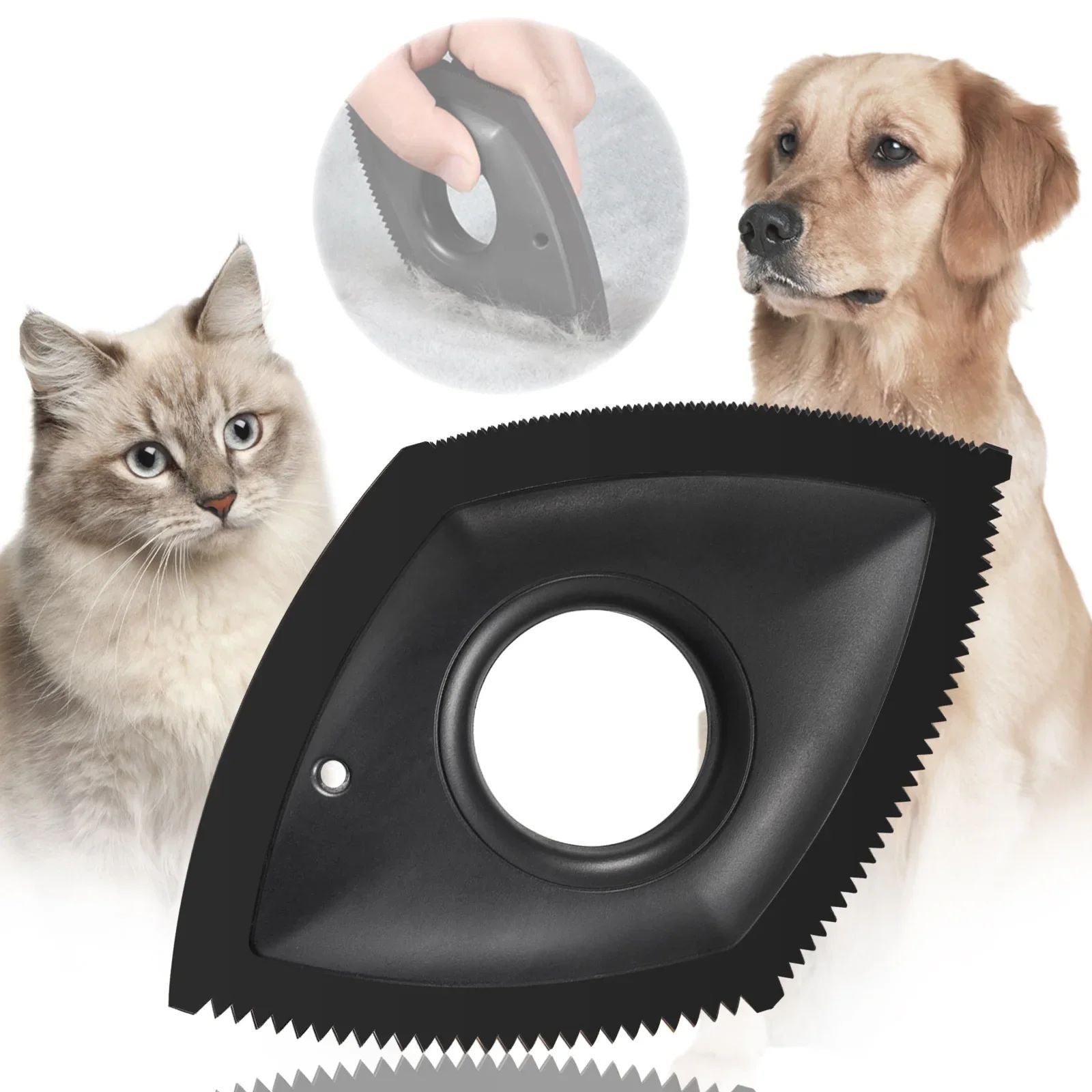JMT-786762 Pet Fur Removal Tool for Carpets, Sofas, and Cars - Silicone Lint Brush for Dogs and Cats