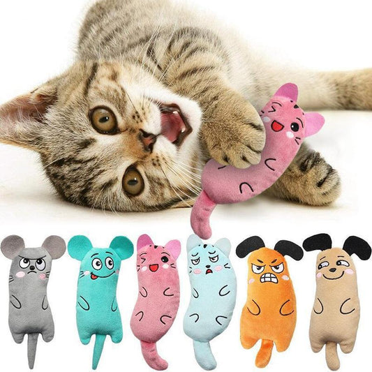 JMT-786826 Plush Embroidered Cat Chew Toys in Assorted Colors - 5.5x16cm
