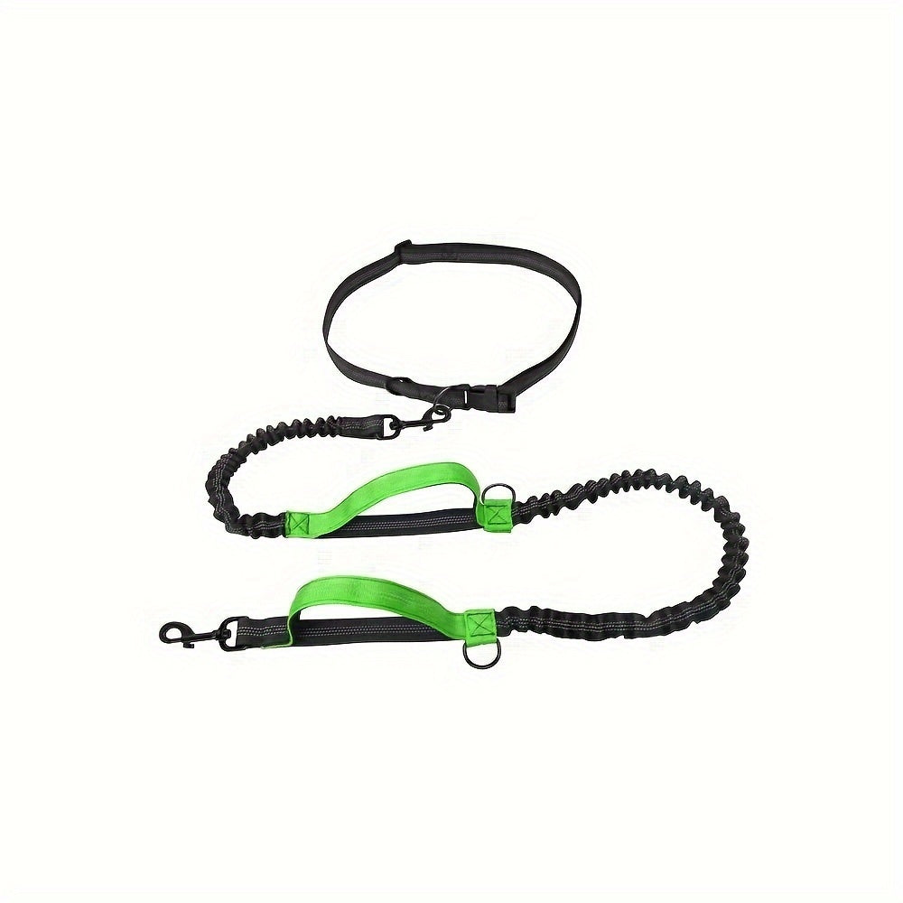 JMT-787018 Adjustable Hands-Free Dog Leash with Durable Nylon Waist Belt for Running and Walking
