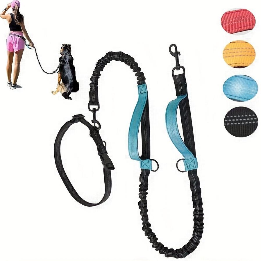 JMT-787018 Adjustable Hands-Free Dog Leash with Durable Nylon Waist Belt for Running and Walking