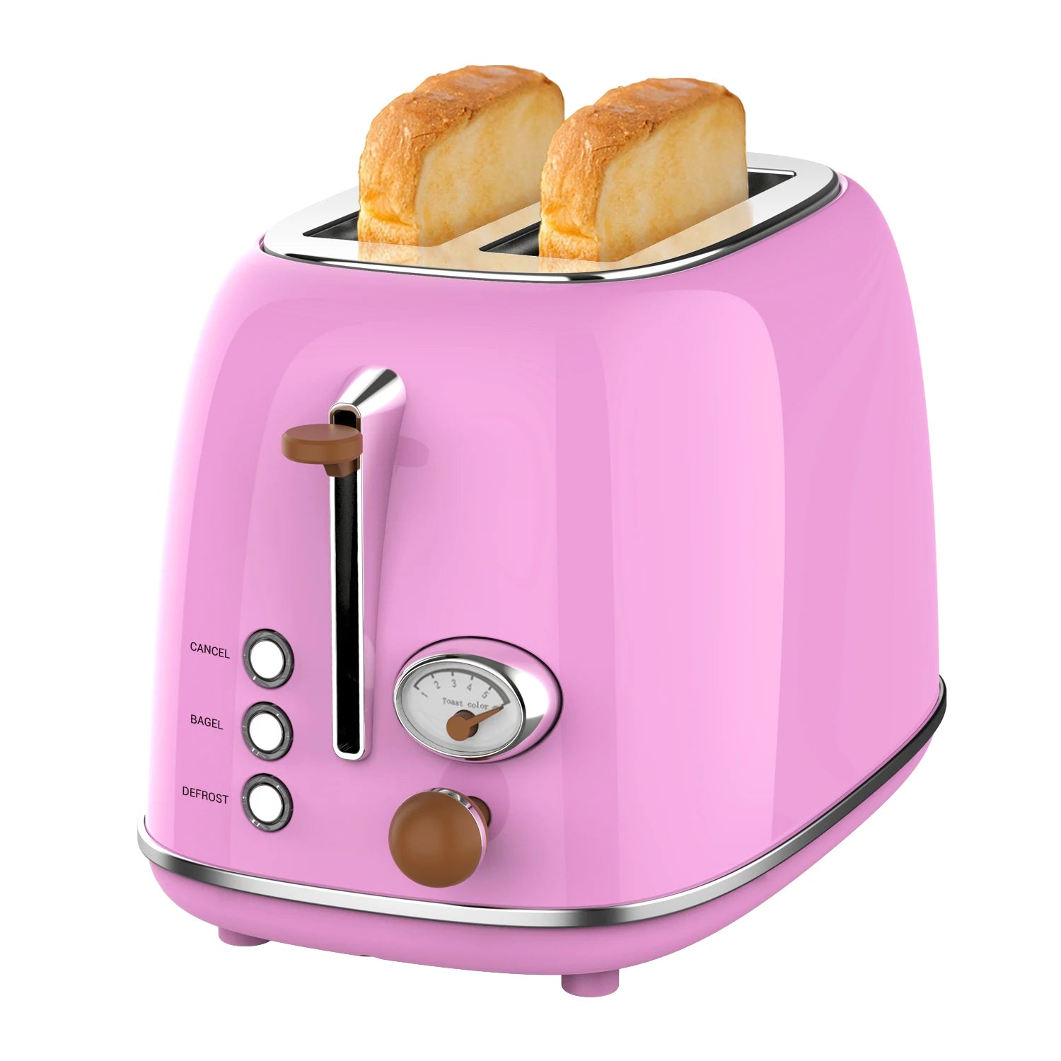JMT-787338 2-Slice Retro Design Toaster for Kitchen and Home Use