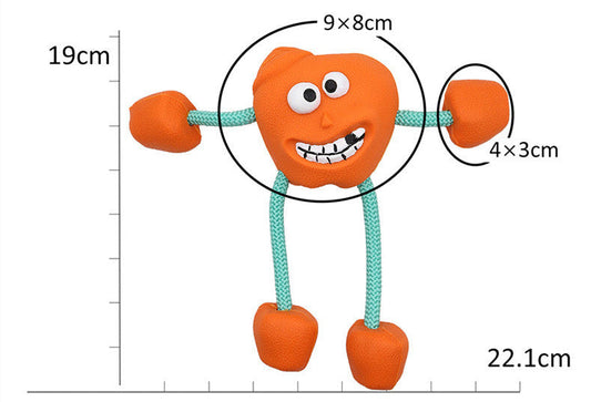 JMT-787658 Milk-Flavored Rubber Dog Toy with Cotton Rope - Various Fun Styles for Interactive Play